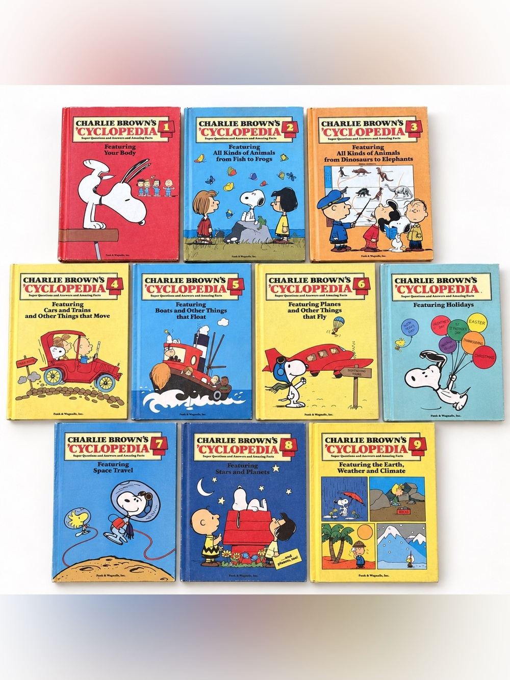 Vintage Charlie Brown’s Cyclopedia Set Volumes 1–9 + Holidays | Peanuts Snoopy